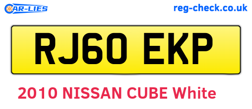 RJ60EKP are the vehicle registration plates.
