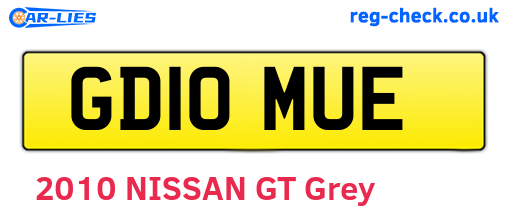 GD10MUE are the vehicle registration plates.