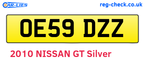 OE59DZZ are the vehicle registration plates.