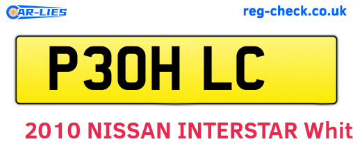 P30HLC are the vehicle registration plates.