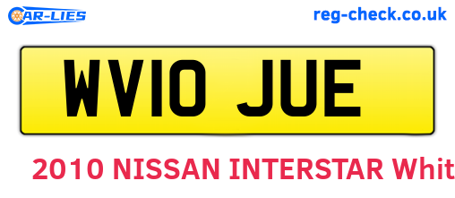 WV10JUE are the vehicle registration plates.