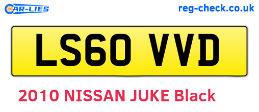 LS60VVD are the vehicle registration plates.