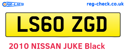 LS60ZGD are the vehicle registration plates.