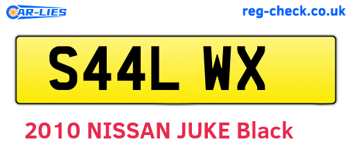 S44LWX are the vehicle registration plates.
