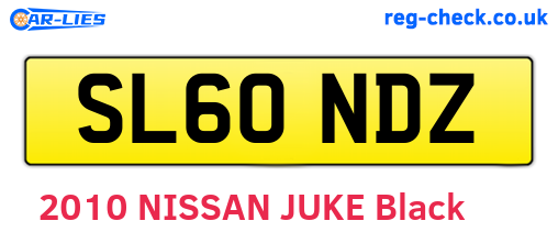 SL60NDZ are the vehicle registration plates.