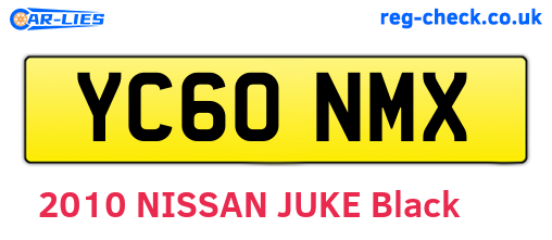 YC60NMX are the vehicle registration plates.