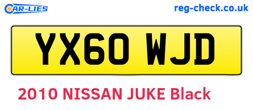 YX60WJD are the vehicle registration plates.