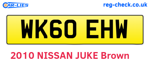 WK60EHW are the vehicle registration plates.