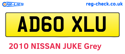 AD60XLU are the vehicle registration plates.