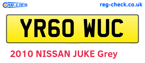 YR60WUC are the vehicle registration plates.