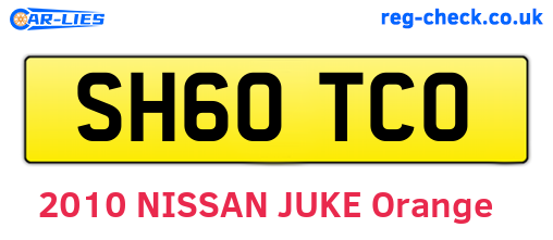 SH60TCO are the vehicle registration plates.