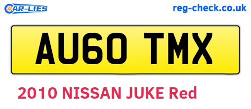 AU60TMX are the vehicle registration plates.