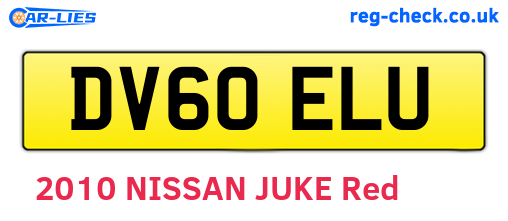 DV60ELU are the vehicle registration plates.
