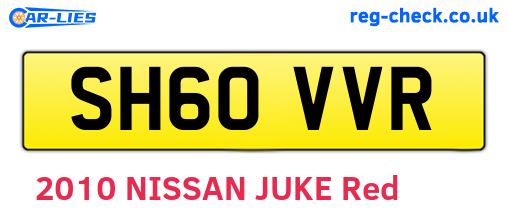 SH60VVR are the vehicle registration plates.