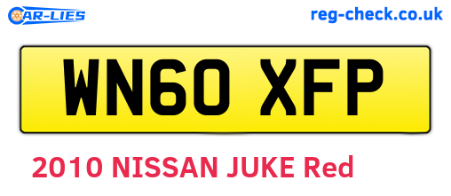 WN60XFP are the vehicle registration plates.