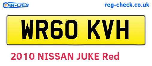 WR60KVH are the vehicle registration plates.