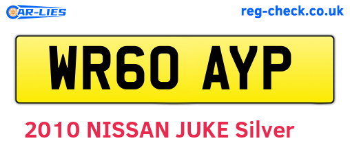 WR60AYP are the vehicle registration plates.