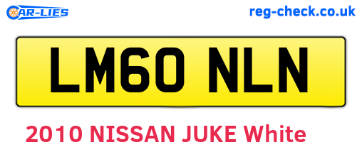 LM60NLN are the vehicle registration plates.