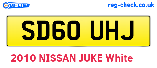 SD60UHJ are the vehicle registration plates.