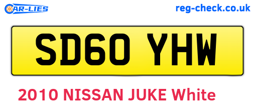 SD60YHW are the vehicle registration plates.