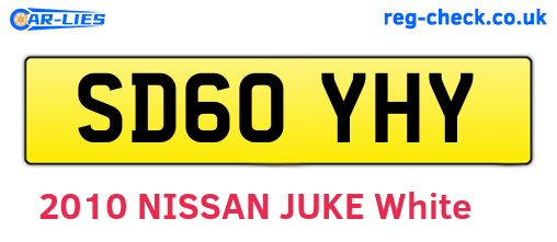 SD60YHY are the vehicle registration plates.