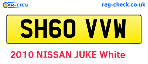 SH60VVW are the vehicle registration plates.