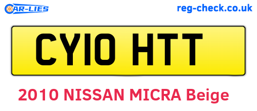 CY10HTT are the vehicle registration plates.