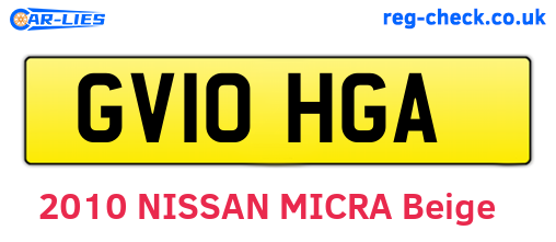 GV10HGA are the vehicle registration plates.