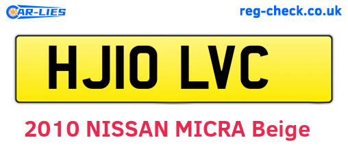 HJ10LVC are the vehicle registration plates.