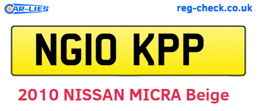 NG10KPP are the vehicle registration plates.