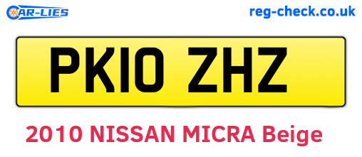 PK10ZHZ are the vehicle registration plates.