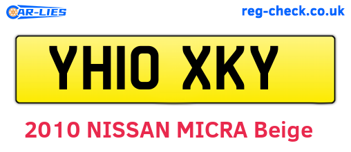 YH10XKY are the vehicle registration plates.