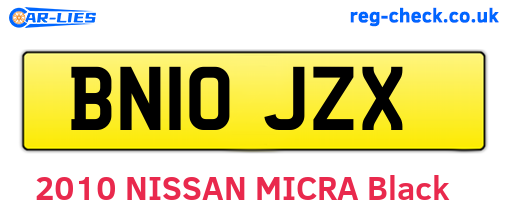 BN10JZX are the vehicle registration plates.