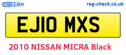 EJ10MXS are the vehicle registration plates.