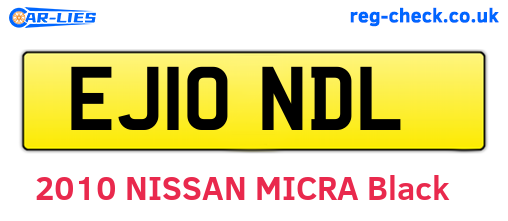 EJ10NDL are the vehicle registration plates.