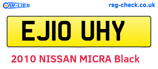 EJ10UHY are the vehicle registration plates.
