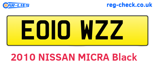 EO10WZZ are the vehicle registration plates.