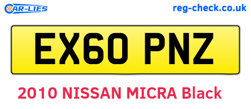 EX60PNZ are the vehicle registration plates.