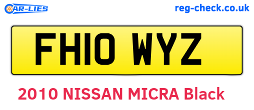 FH10WYZ are the vehicle registration plates.
