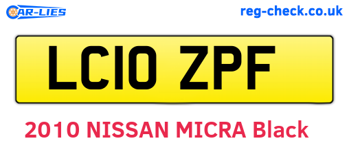 LC10ZPF are the vehicle registration plates.