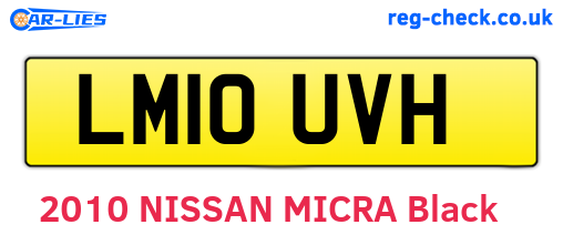 LM10UVH are the vehicle registration plates.