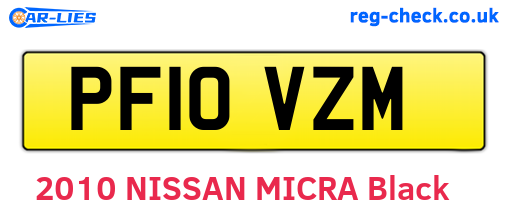 PF10VZM are the vehicle registration plates.