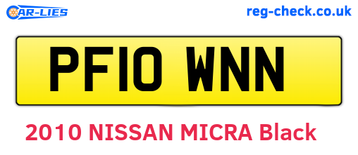 PF10WNN are the vehicle registration plates.