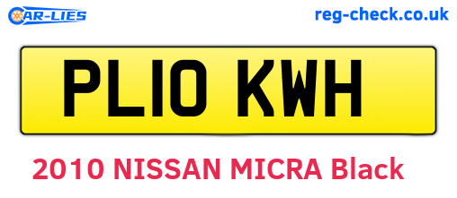 PL10KWH are the vehicle registration plates.