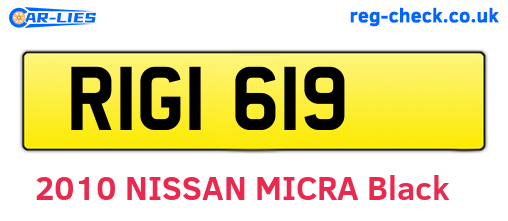 RIG1619 are the vehicle registration plates.