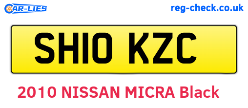 SH10KZC are the vehicle registration plates.