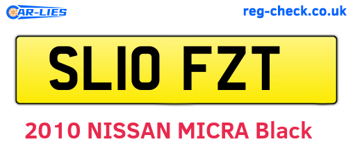 SL10FZT are the vehicle registration plates.