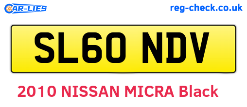 SL60NDV are the vehicle registration plates.