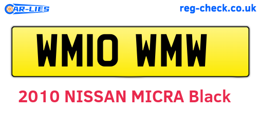 WM10WMW are the vehicle registration plates.