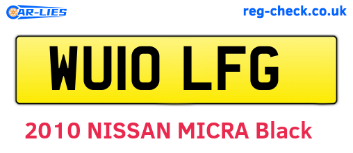 WU10LFG are the vehicle registration plates.